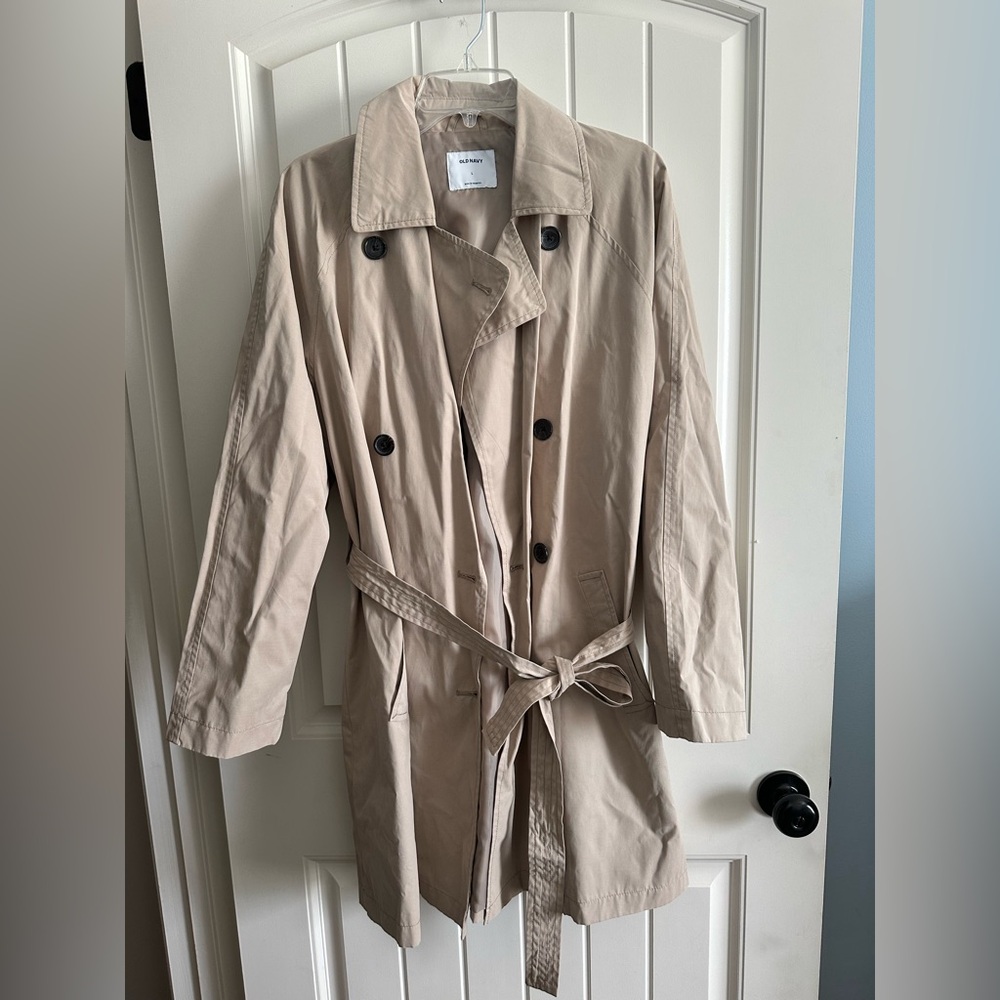 Old Navy Beige Double-Breasted Coat